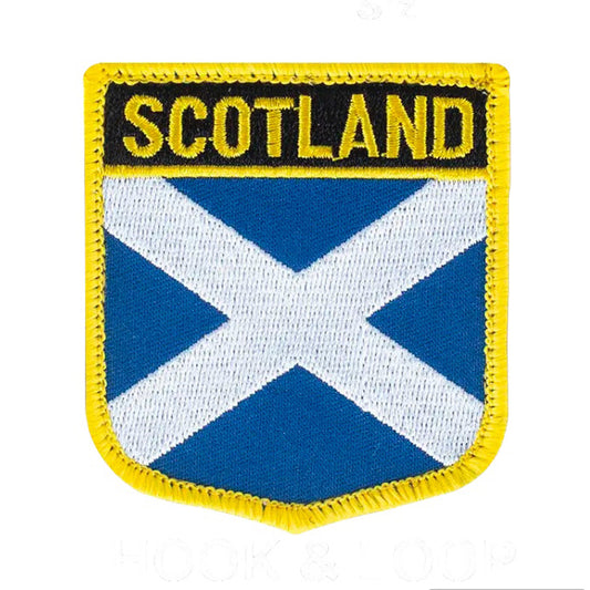 Experience the pride and patriotism of Scotland with our embroidered patch featuring the iconic Scottish flag. Perfect for adding to your collection or showing off your love for Scotland, this patch is backed with Velcro for easy attachment and measures 7x6cm in size. Show your support for this great country and add this patch to your belongings today! www.moralepatches.com.au