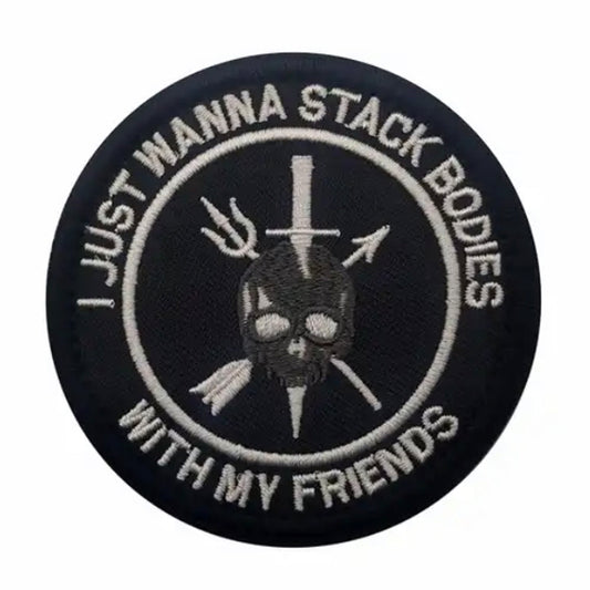 I Just Want To Stack Patch Hook & Loop.   Size: 8cm  HOOK AND LOOP BACKED PATCH(BOTH PROVIDED) www.moralepatches.com.au