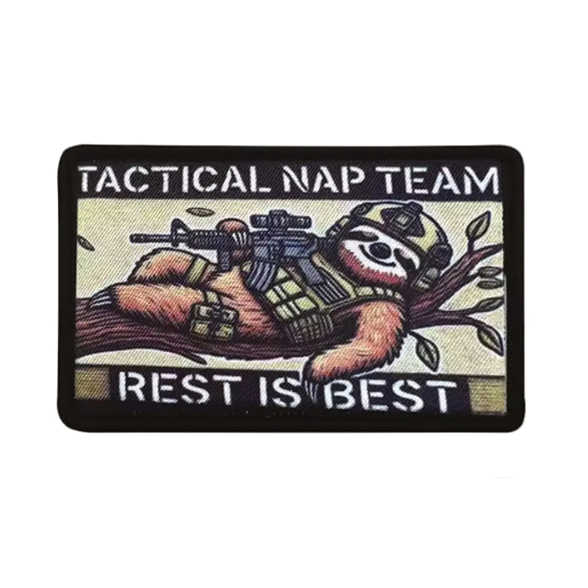 Tactical Nap Team Rest Is Best Embroidery Morale Patch - Stealth Ops Gear , measuring 8.5cm, is a striking and durable addition to personalize your gear with style and toughness. www.moralepatches.com.au