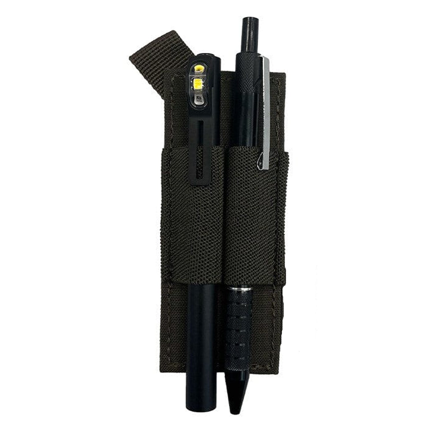 Keep your essential writing tools within instant reach. The Modular Pen Holder attaches seamlessly to any loop modular platform—vests, commander panels, and low rider AIO pouches—giving you tactical organization exactly where you need it. www.moralepatches.com.au