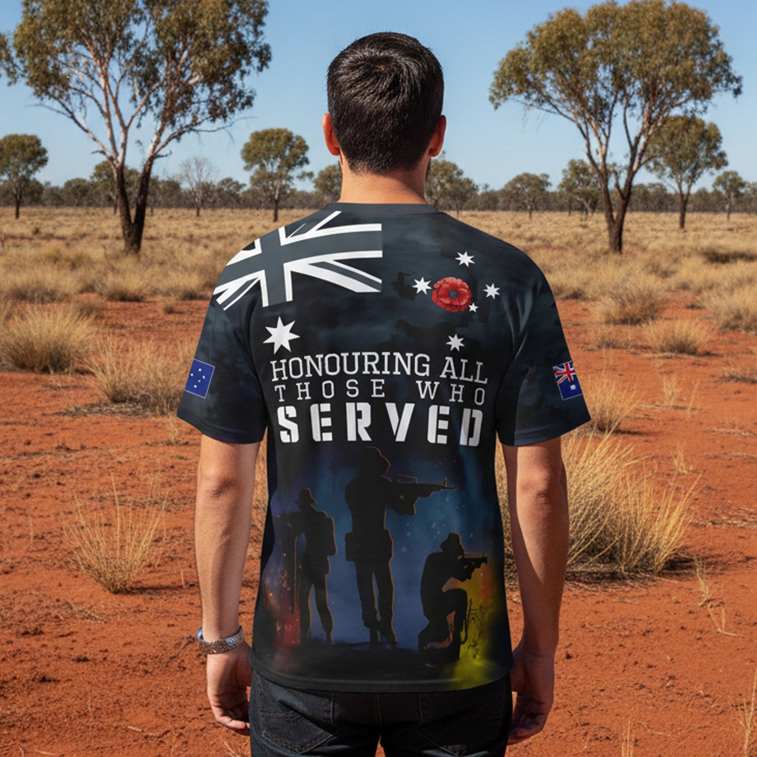 Pay tribute to those who served with this meaningful tee crafted from durable 100% polyester. The "Honour The Fallen Lest We Forget" design carries a powerful message of remembrance, making it an ideal choice for commemorative occasions, ANZAC events, or everyday wear that sparks important conversations. Comfortable, versatile, and built to last. www.moralepatches.com.au