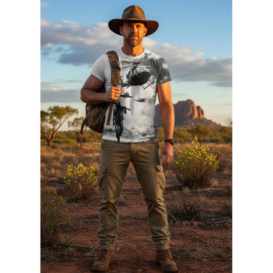 Commemorate the legacy of air force operations with this striking Combined Forces Vietnam Shirt. Featuring iconic helicopter imagery and military insignia, it captures the courage and camaraderie of those who served. www.moralepatches.com.au