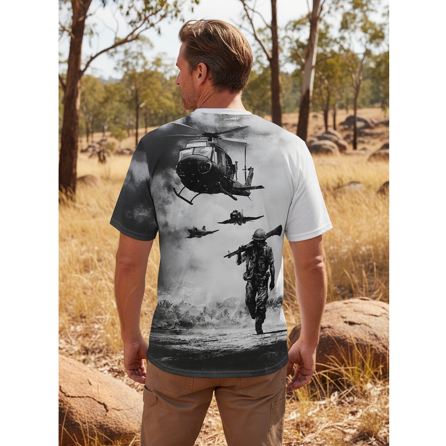 Commemorate the legacy of air force operations with this striking Combined Forces Vietnam Shirt. Featuring iconic helicopter imagery and military insignia, it captures the courage and camaraderie of those who served. www.moralepatches.com.au