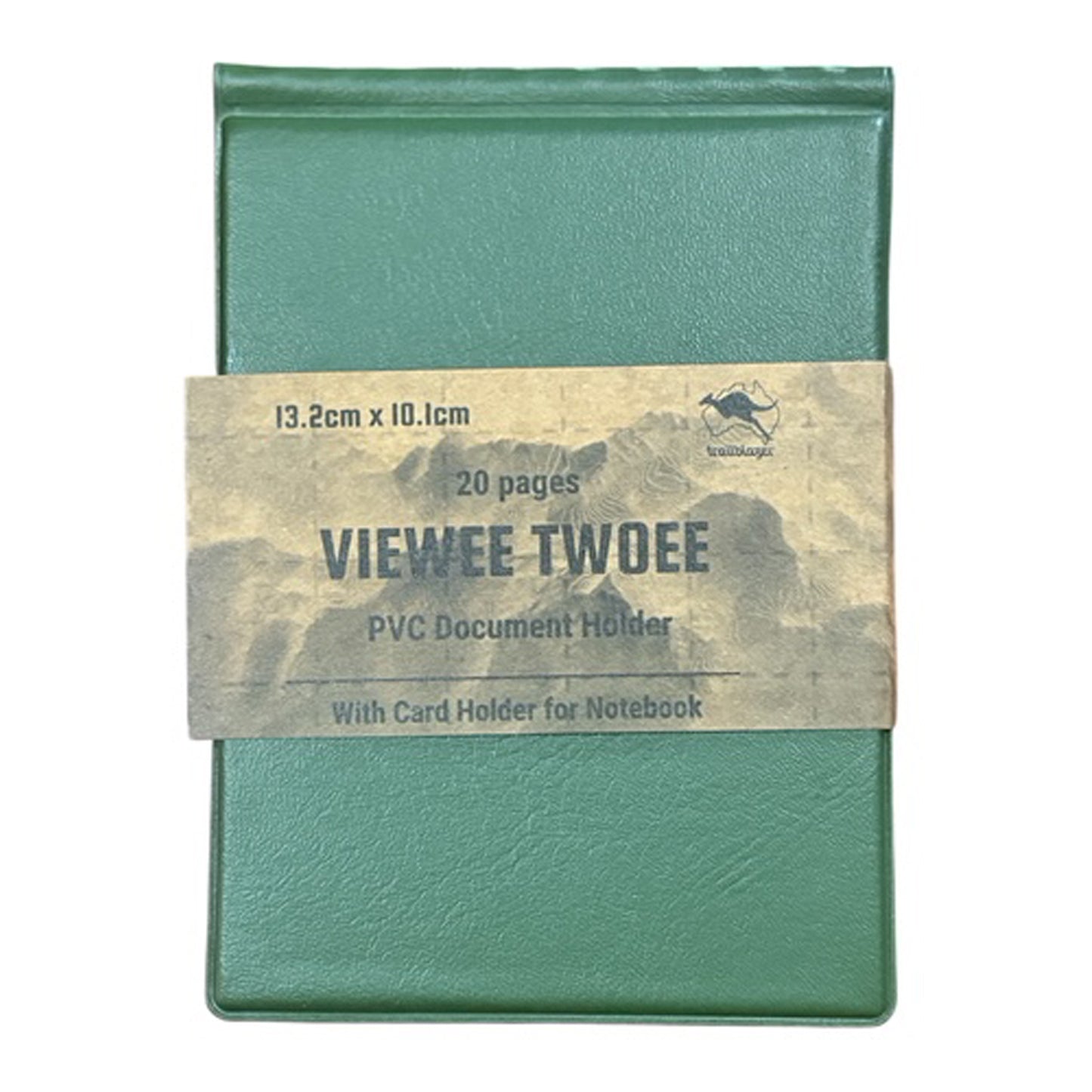 Perfect for military personnel at every rank, the Trailblazer Viewee Twoee delivers reliable field documentation in a compact 20-page format. Built to withstand demanding environments, it features a reinforced PVC cover and water-resistant plastic sleeves that protect your critical notes and information from the elements. www.moralepatches.com.au