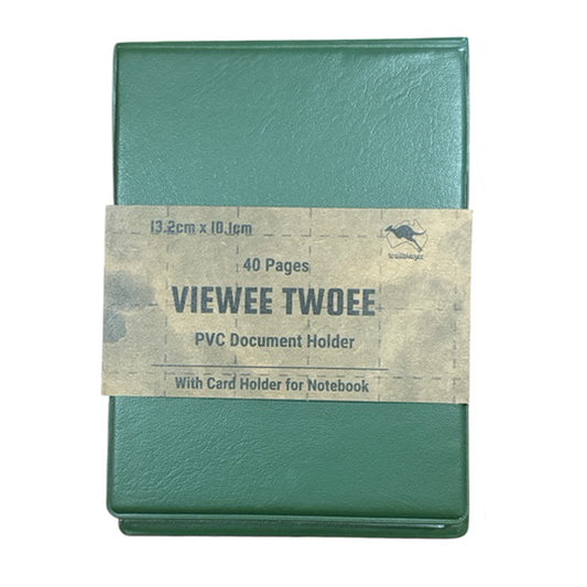 Perfect for military personnel at every rank, the Trailblazer Viewee Twoee delivers reliable field documentation in a compact 40-page format. Built to withstand demanding environments, it features a reinforced PVC cover and water-resistant plastic sleeves that protect your critical notes and information from the elements. www.moralepatches.com.au