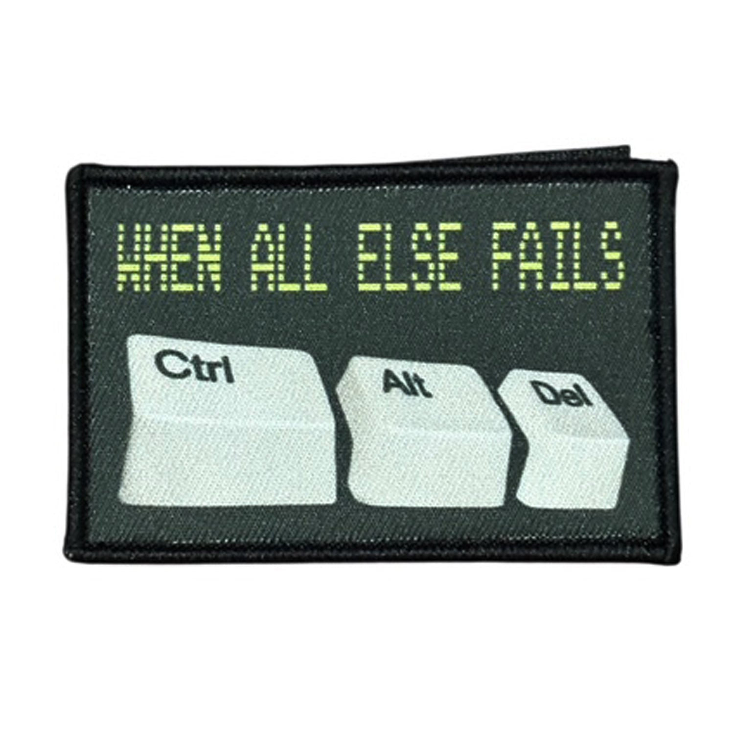 When All Else Fails Embroidery Morale Patch - Stealth Ops Gear, measuring 8x5cm, is a striking and durable addition to personalize your gear with style and toughness. www.moralepatches.com.au