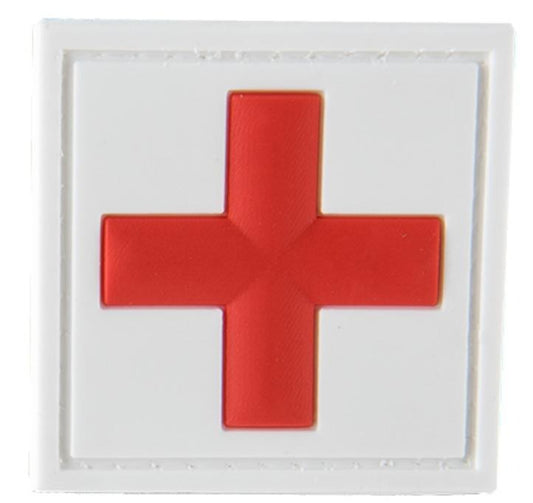 Big Cross Medic PVC Patch White and Red