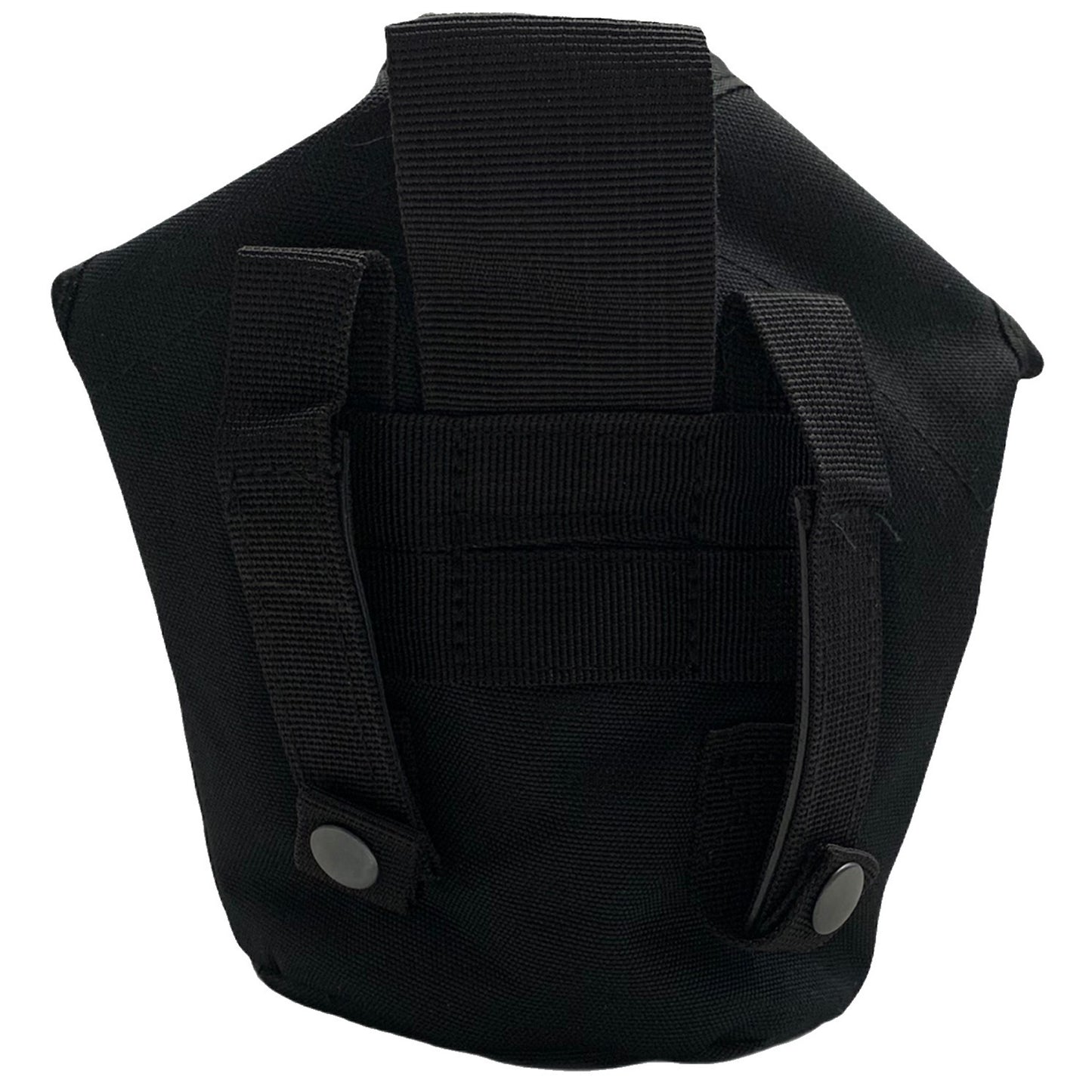 Can fit a kidney cup with a water bottle in the main pouch  Can fit a hexamine stove in the front pocket  Made from heavy duty 900D 2 coats PU fabric  MOLLE fittings  Heavy duty webbing  Drainage holes on base