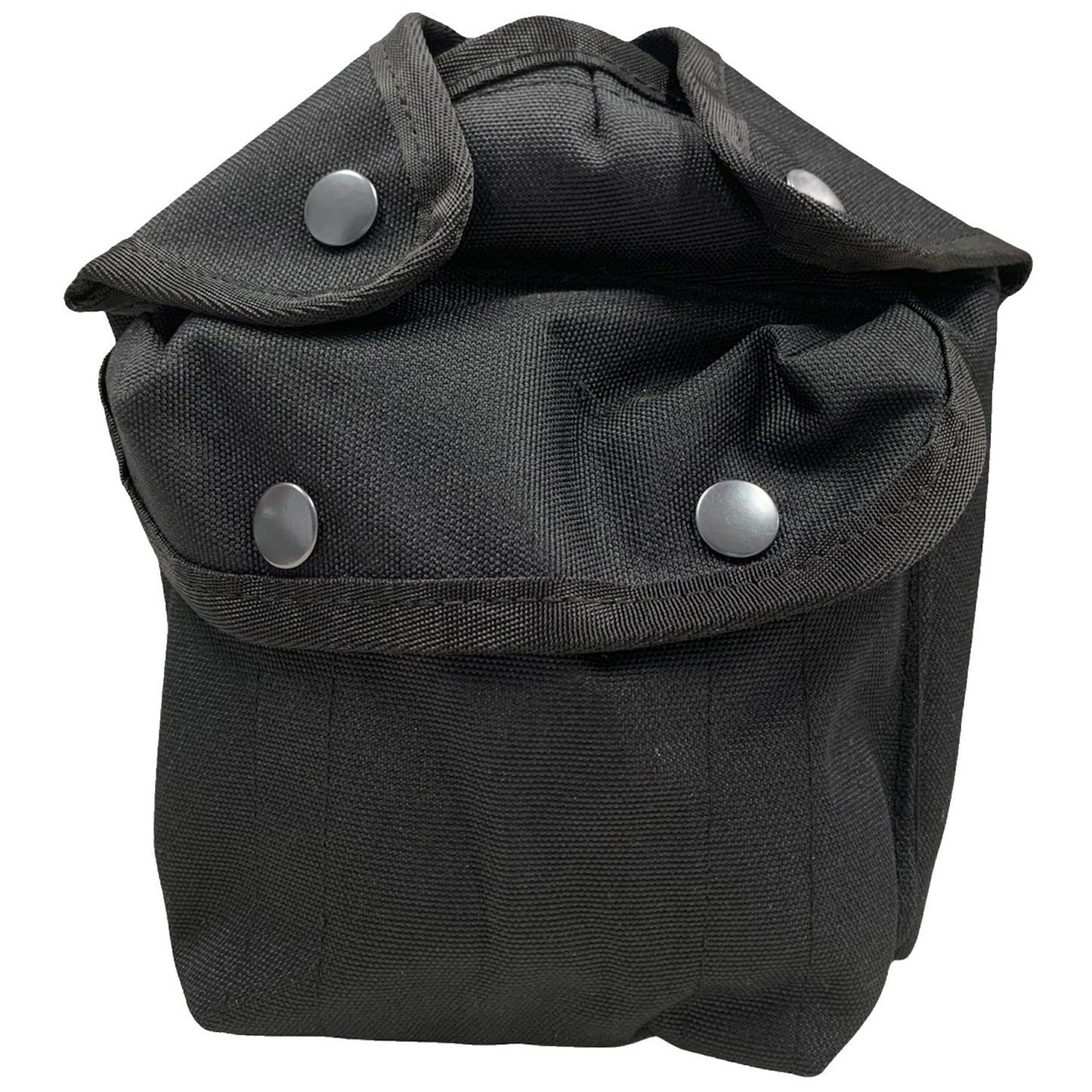 Can fit a kidney cup with a water bottle in the main pouch  Can fit a hexamine stove in the front pocket  Made from heavy duty 900D 2 coats PU fabric  MOLLE fittings  Heavy duty webbing  Drainage holes on base