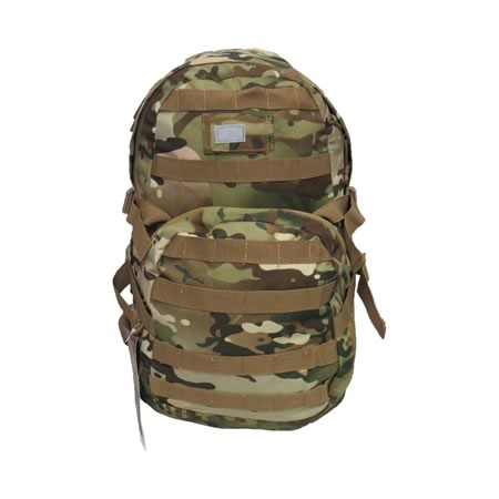 Tear drop style  Hydro facility behind harness  Second internal hydro pocket in main compartment  Bonus 2L wide mouth EVA bladder with neoprene hose cover  Main body front pocket with drainage holes  Internal front pocket with organiser  Heavy duty 900D 2 coats PU fabric  MOLLE compatible webbing plus side compression straps  External attachment points