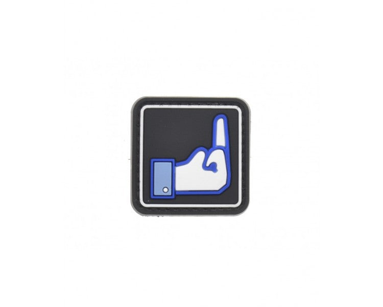 Square Dislike PVC Patch Blue, Velcro backed Badge. Great for attaching to your field gear, jackets, shirts, pants, jeans, hats or even create your own patch board.  Size: 4x4cm
