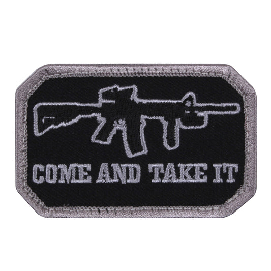 Come and Take It Patch with hook backing pairs perfectly with any of our hook & loop accessories including our Special Ops Jacket and or Tactical Vests.  SIZE: 7.7x4.5CM www.moralepatches.com.au