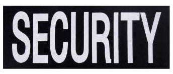 SIZE: 9X5CM  Security Patch With Hook Back is great for attaching to a variety of law enforcement gear, including police vests and tactical operator caps.  Security Patch Features A Black Background And Displays Silver “Security” Lettering Hook Back Allows You To Attach The Security Law Enforcement Patch To Various Gear Including Tactical Jackets And Operator Baseball Caps Long-Lasting High-Quality Construction