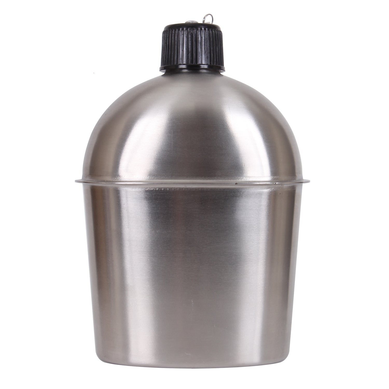 Rothco's Stainless Steel Canteen features a screw off cap that attaches to the body of the canteen is perfect for in the field and camping.  Insulate Heavy Steel Made To Insulate In The Coldest Weather Durable Stainless Steel Design 1.3 Qt For Plenty Of Capacity Screw Off Cap With Chain Attached To Canteen Perfect For In The Field Compatible With Rothco's Stainless Steel Cup