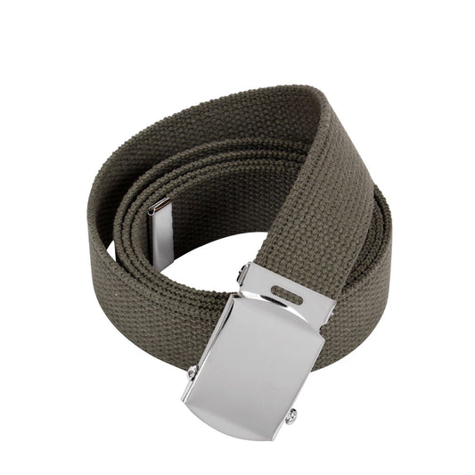 Resilient High-Density Cotton Canvas Material Fully Adjustable Up To 54 Inches - Easily Cut The Web For The Perfect Fit Secure Military Style Metal Buckle Keeps The Belt In Place Detachable Metal Buckle Allows The Military Belt To Be Customized Not Only For Length But Buckle Style As Well Web Belts Measure 1.25” Wide And Will Fit Your BDU Pants, Cargo Shorts, Uniform, Jeans And More!