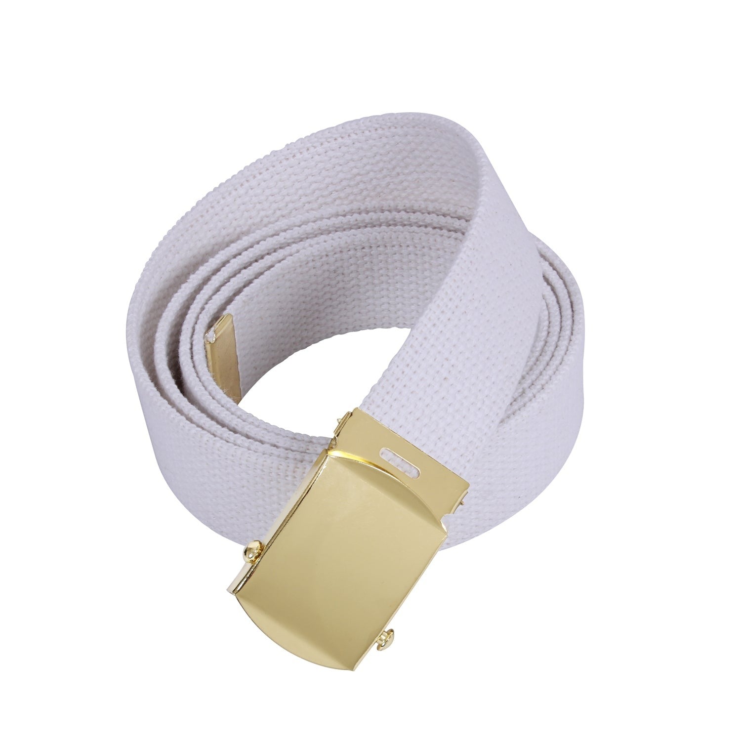 Resilient High-Density Cotton Canvas Material Fully Adjustable Up To 54 Inches - Easily Cut The Web For The Perfect Fit Secure Military Style Metal Buckle Keeps The Belt In Place Detachable Metal Buckle Allows The Military Belt To Be Customized Not Only For Length But Buckle Style As Well Web Belts Measure 1.25” Wide And Will Fit Your BDU Pants, Cargo Shorts, Uniform, Jeans And More!