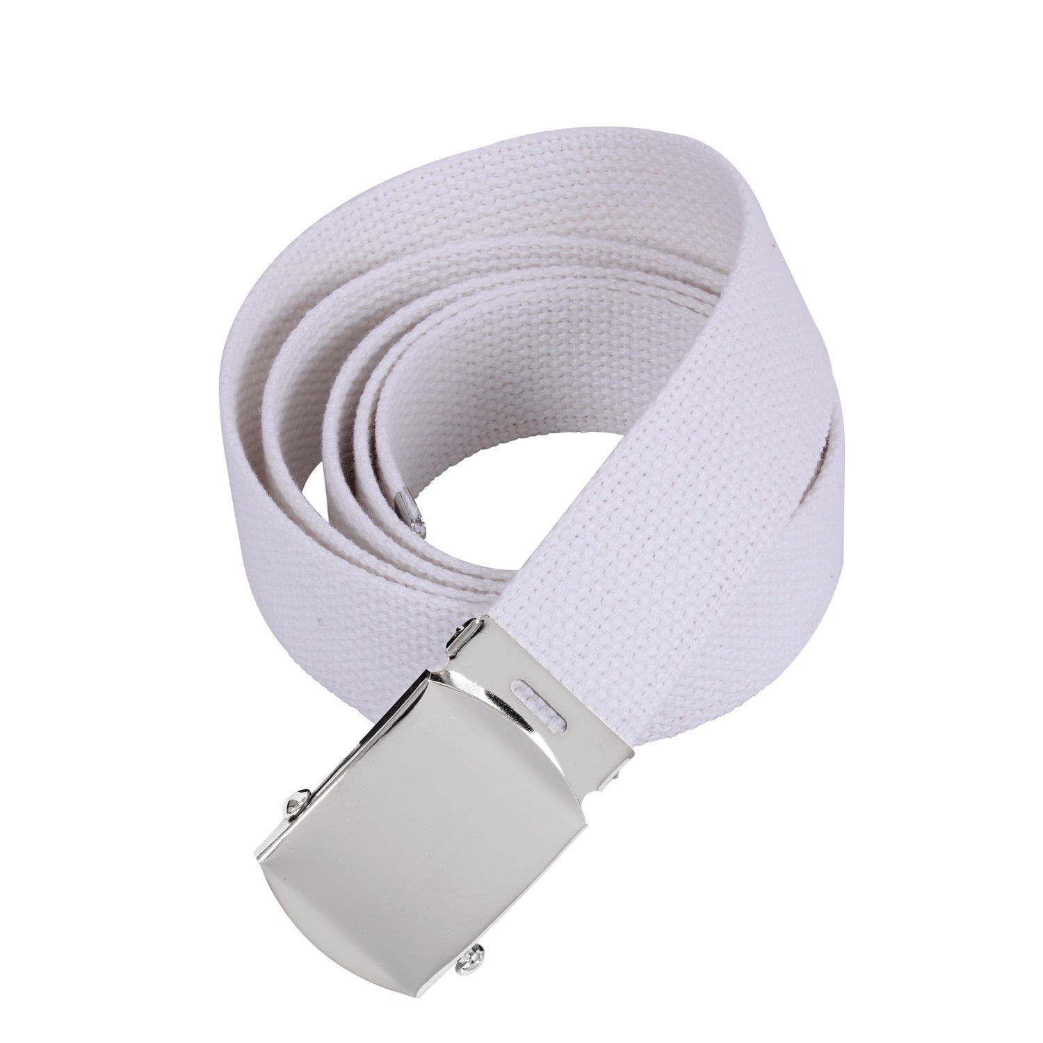 Resilient High-Density Cotton Canvas Material Fully Adjustable Up To 54 Inches - Easily Cut The Web For The Perfect Fit Secure Military Style Metal Buckle Keeps The Belt In Place Detachable Metal Buckle Allows The Military Belt To Be Customized Not Only For Length But Buckle Style As Well Web Belts Measure 1.25” Wide And Will Fit Your BDU Pants, Cargo Shorts, Uniform, Jeans And More!
