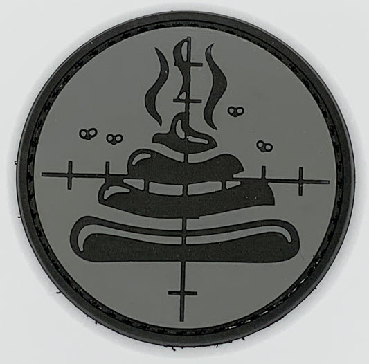 Shoot Shit PVC Patch Black and Grey, Velcro backed Badge. Great for attaching to your field gear, jackets, shirts, pants, jeans, hats or even create your own patch board.  Size: 6cm