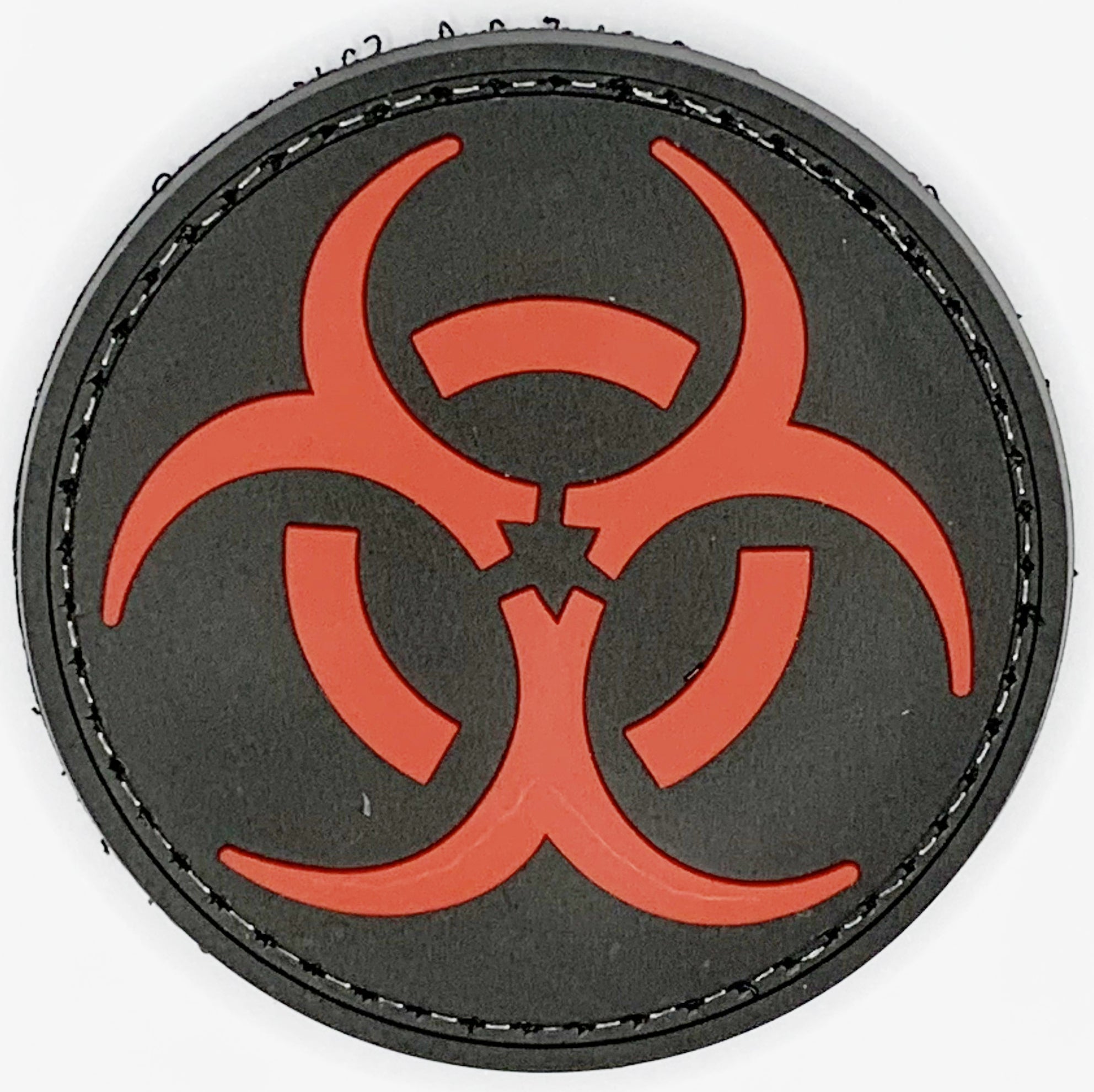 Round Biohazard PVC Patch Red – Morale Patches Australia