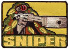 Let the enemy know what role you have that is if they can spot you with the Sniper Morale Patch. This morale patch feature a hook backing and are ideal for attaching to our Operator Caps, Combat Shirts or any of our Hook & Loop gear.  SIZE: 9.3X6.7CM