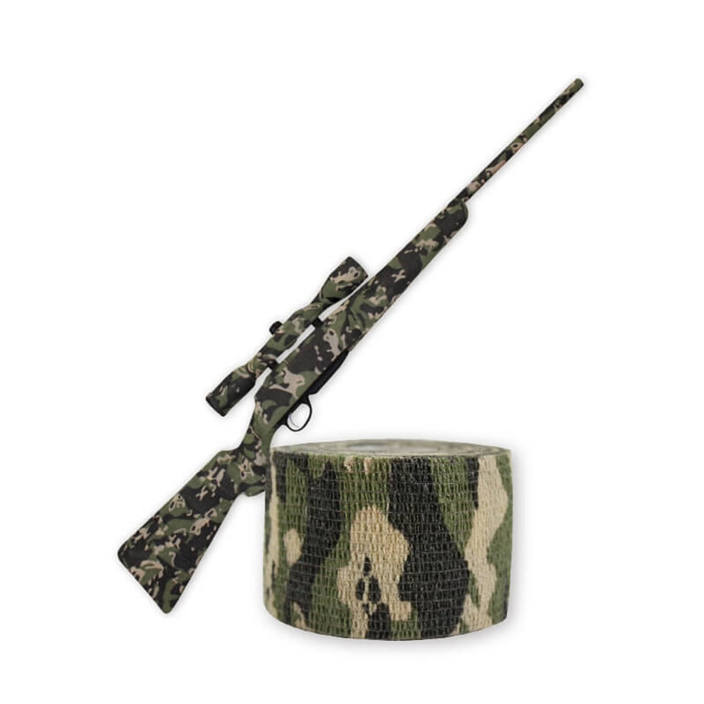 Reduces glare or shine of objects Reusable Protects your equipment and improves grip Ideal for covering all gear including tools, torches, weapons, etc. Tapes can be used as bandages 4.5m (After-stretch) the roll looks really small until you use it Width: 5cm Length 4.5m