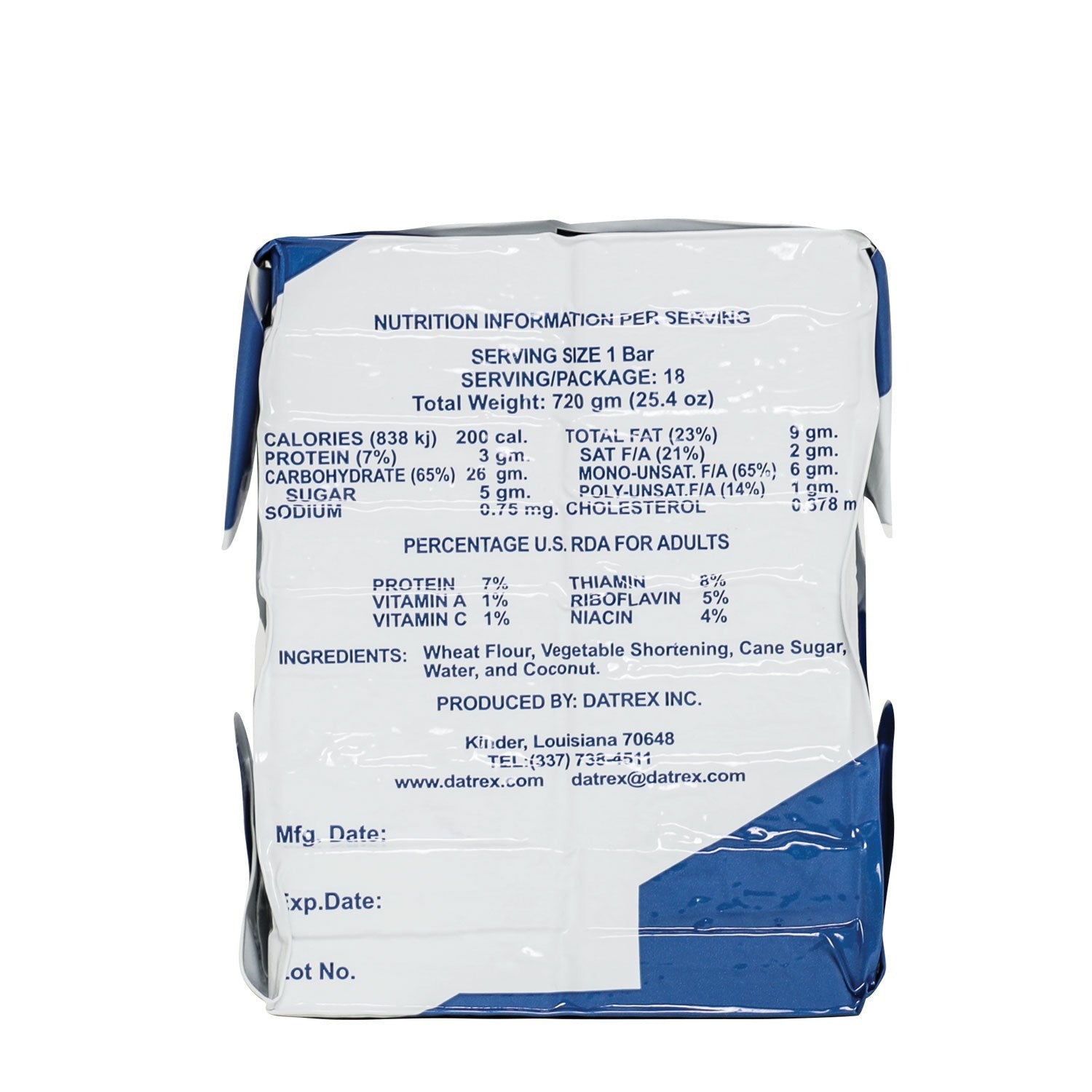 Datrex Blue 3600 Calorie Emergency Food Ration