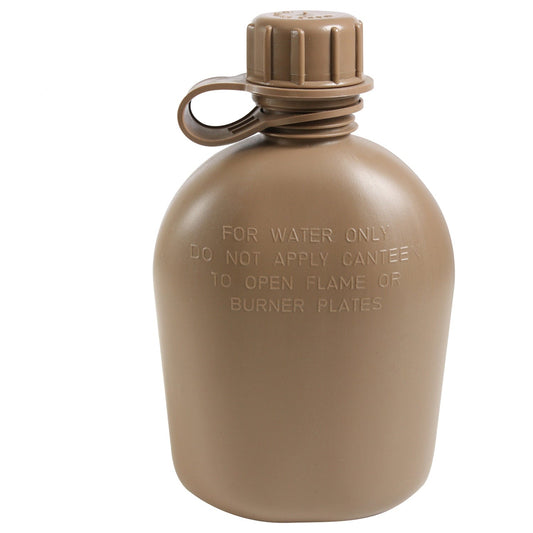 Genuine G.I. 3 Piece 1 Quart Plastic Canteens are BPA Free and made of high-density polyethylene and will fit into any G.I Style canteen cover.