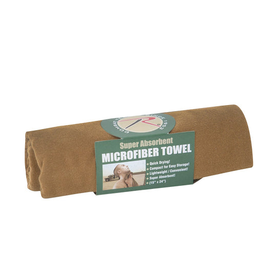 Rothco’s Microfiber Towel is made with a lightweight, fast drying 85% polyester/15% polyamide material.  Lightweight And Fast Drying Towel 85% Polyester/15% Polyamide Stitched Edge And Snap Hang Strap Compact Roll Up Towel Is Easy To Store And Carry