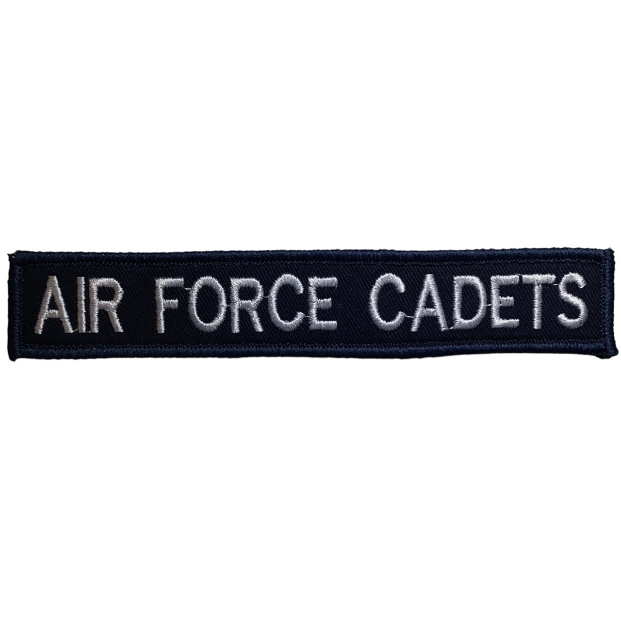 Air Force Cadets Patch in various colours for a bit of fun.  Some units are still using auscam, others are using GPU but we had the idea to come up with a range of fun options as well.   Size is 2.5cm x 15cm, lettering is 1.5cm in height.  All embroidery is done in upper case letters only as a FYI. www.moralepatches.com.au