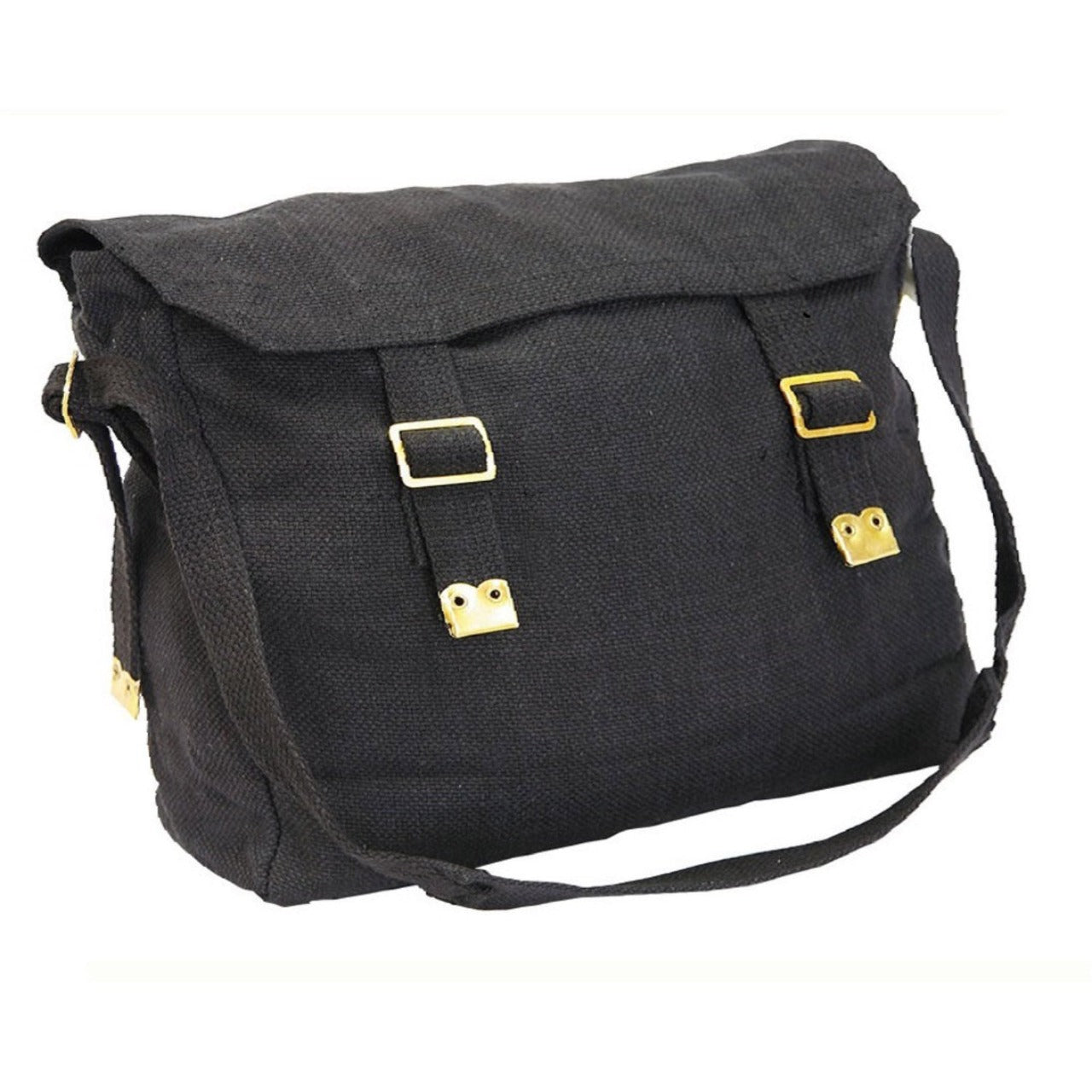 CANVAS SHOULDER BAG BLACK OR KHAKI