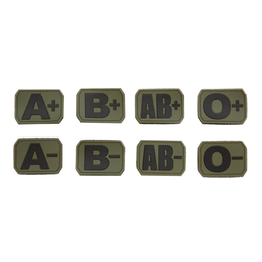 Small BLOOD TYPE PVC Patch OD Green, Velcro backed Badge. Great for attaching to your field gear, jackets, shirts, pants, jeans, hats or even create your own patch board.  Size: 3x3cm www.moralepatches.com.au