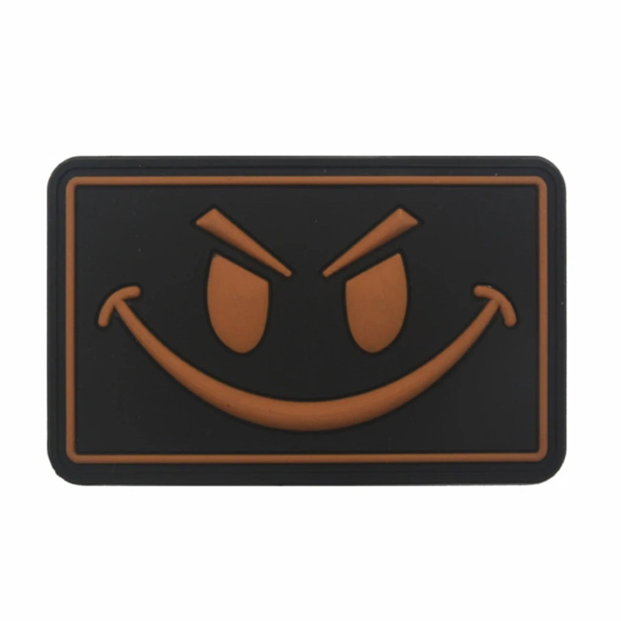 Big Evil Smiley PVC Patch Large, Velcro backed Badge. Great for attaching to your field gear, jackets, shirts, pants, jeans, hats or even create your own patch board. Size: 8x5cm www.moralepatches.com.au