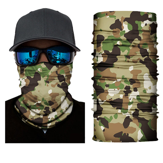 Great for outdoor activities such as camping, fishing, hunting, cadets, scouts and sports  Fitted Light Bush Camo Face Bandana or Neck Gaiter. They are made from Microfiber Polyester which makes them very lightweight and very comfortable to wear. Because the material is so thin, it is very easy to breathe when you use as face cover.