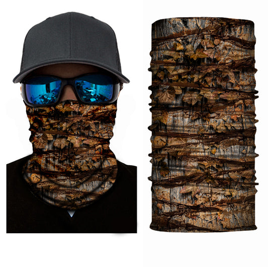 Fitted Tree Camo Face Bandana or Neck Gaiter. They are made from Microfiber Polyester which makes them very lightweight and very comfortable to wear. Because the material is so thin, it is very easy to breathe when you use as face cover.