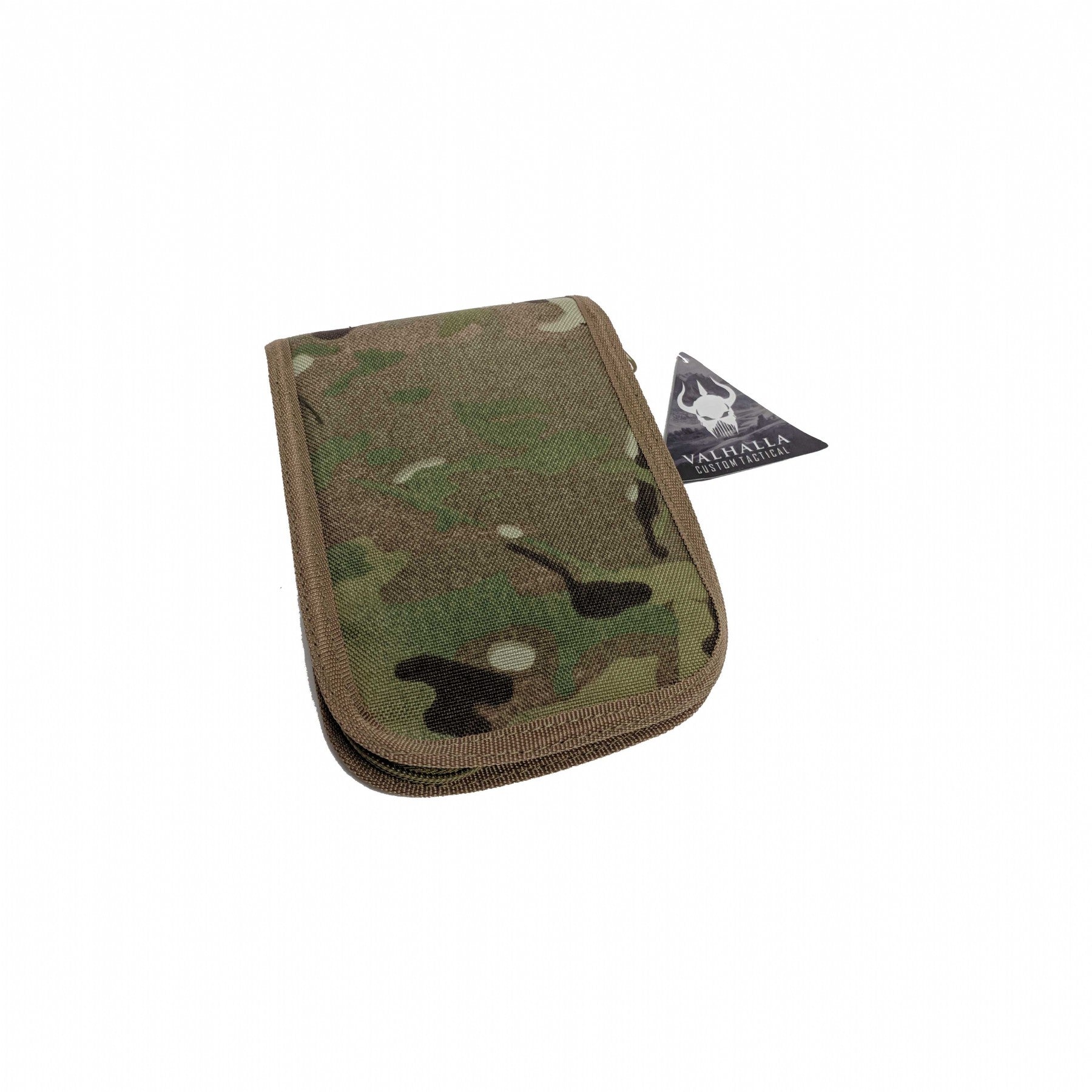 Designed to meet the needs of extreme environments. These CORDURA® fabric Covers fit all 3" x 5" top spiral notebooks. They have a rugged zipper closure and hold up to 4 writing utensils! Closed outside size is 4 1/4" x 6" in.  Features:  4 x pen/pencil sleeves  Overall Size: Fits 3" x 5" top spiral notebook 