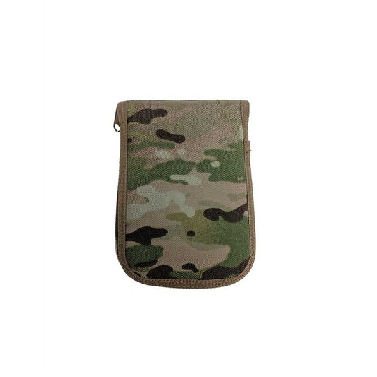 Designed to meet the needs of extreme environments. These CORDURA® fabric Covers fit all 3" x 5" top spiral notebooks. They have a rugged zipper closure and hold up to 4 writing utensils! Closed outside size is 4 1/4" x 6" in.  Features:  4 x pen/pencil sleeves  Overall Size: Fits 3" x 5" top spiral notebook 
