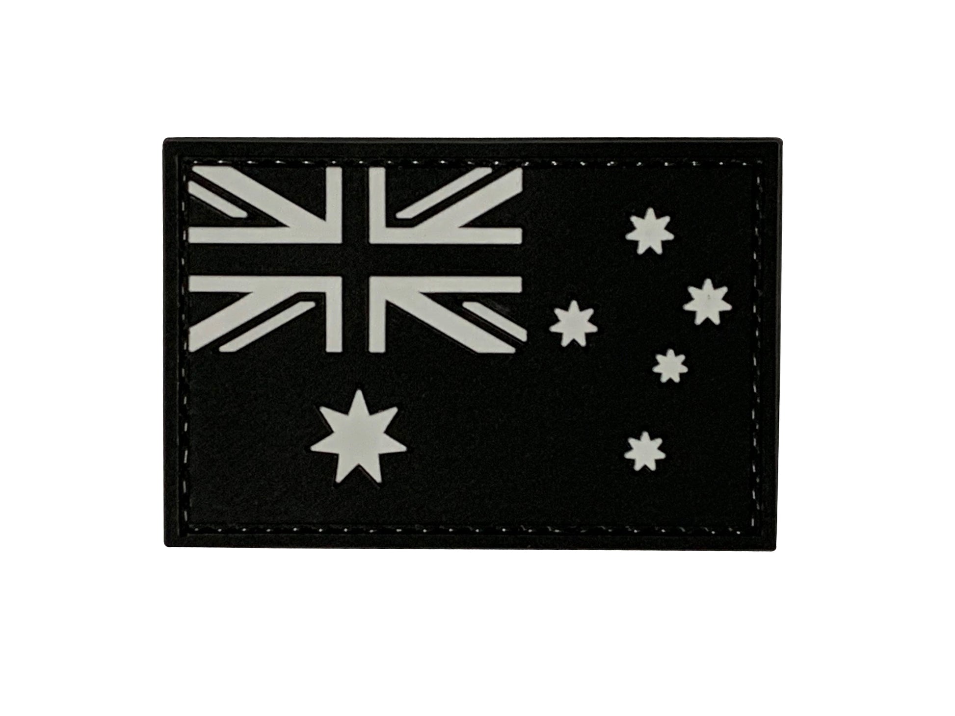 AUSTRALIAN FLAG PVC PATCH BLACK