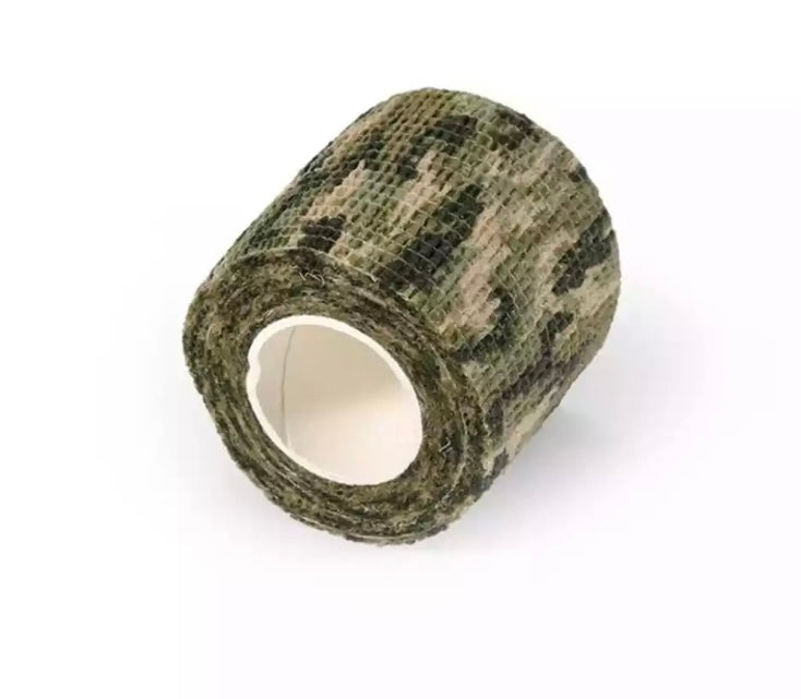 Reduces glare or shine of objects Reusable Protects your equipment and improves grip Ideal for covering all gear including tools, torches, weapons, etc. Tapes can be used as bandages 4.5m (After-stretch) the roll looks really small until you use it Width: 5cm Length 4.5m