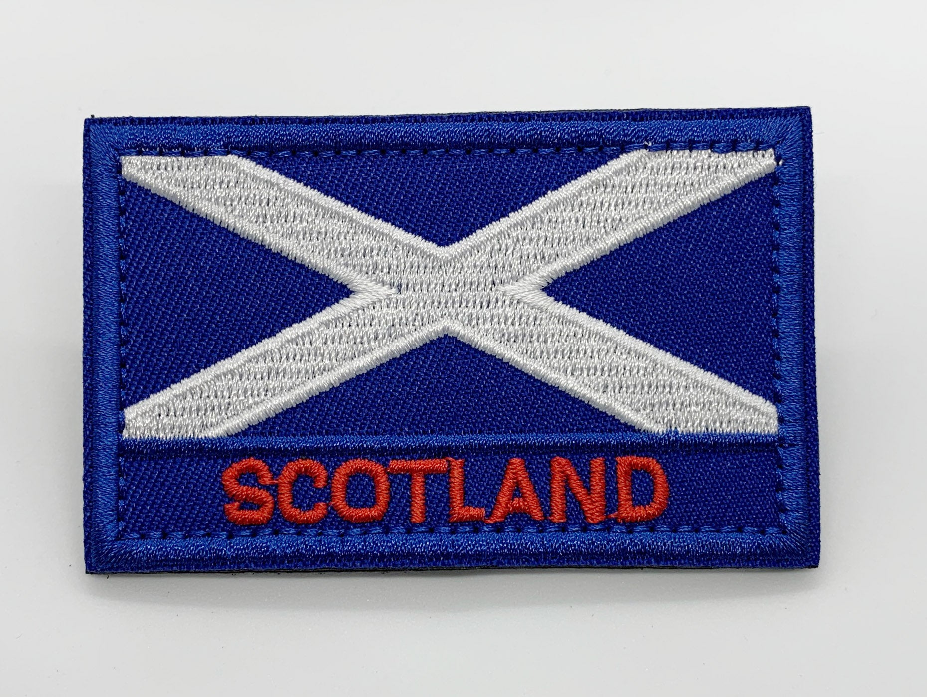Scotland Flag Patch Hook & Loop.   Size: 8x5cm   HOOK AND LOOP BACKED PATCH(BOTH PROVIDED)