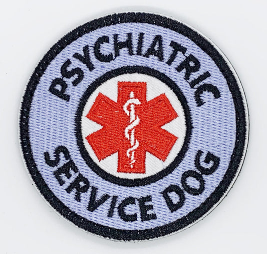 Psychiatric Service Dog Patch Hook & Loop.   Size: 8cm