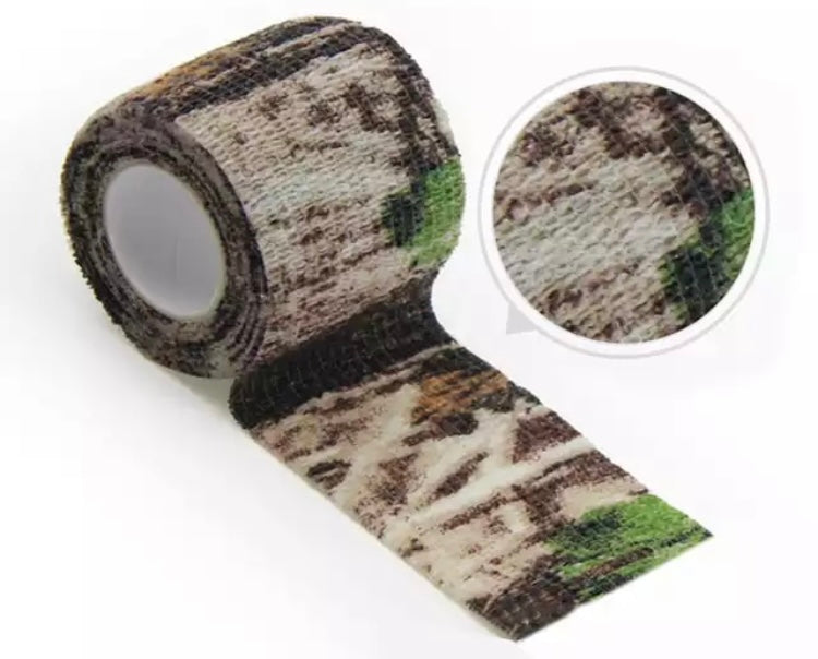 Reduces glare or shine of objects Reusable Protects your equipment and improves grip Ideal for covering all gear including tools, torches, weapons, etc. Tapes can be used as bandages 4.5m (After-stretch) the roll looks really small until you use it Width: 7.5cm Length 4.5m