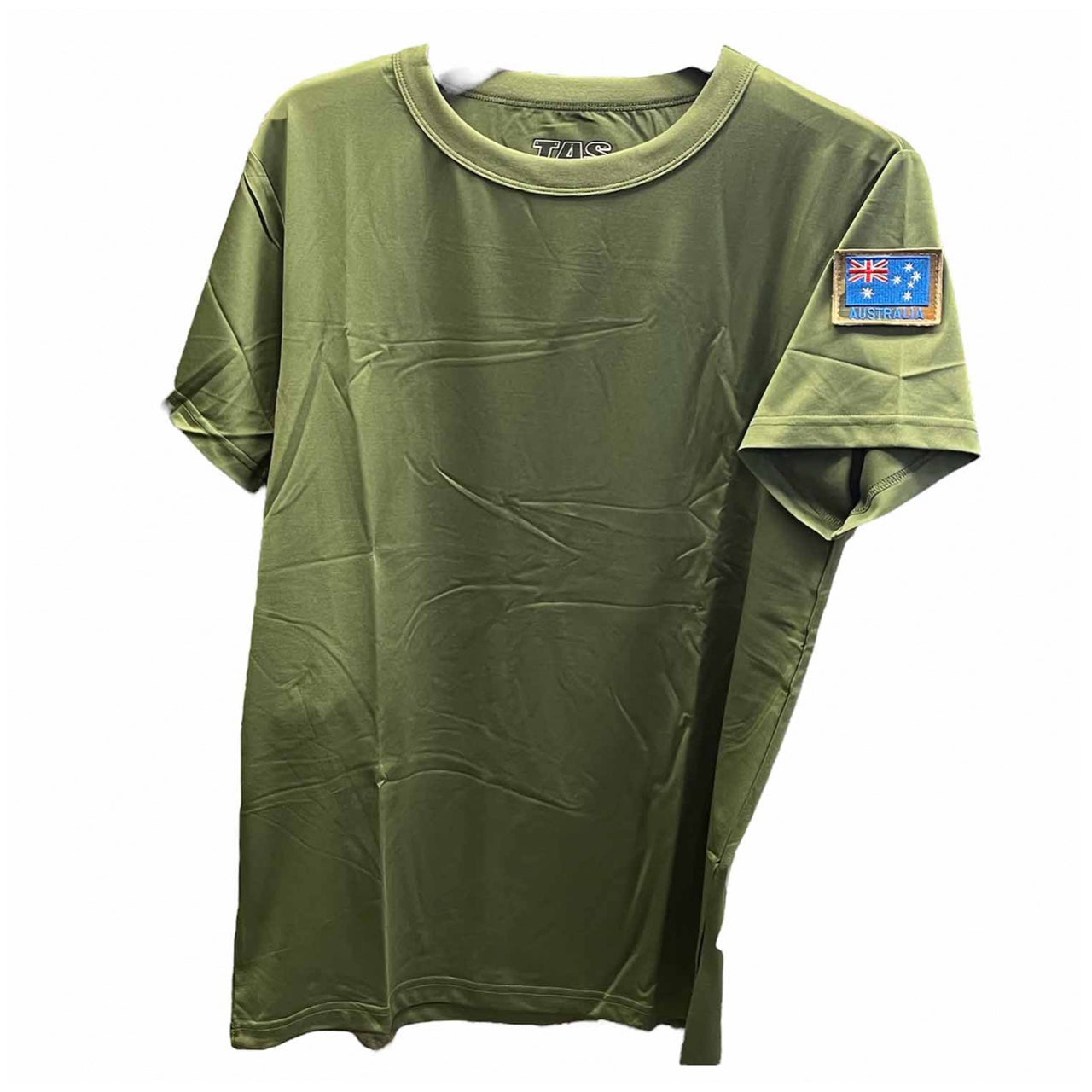 The quickdry fabric is designed to effectively move moisture away from the skin and through the fabric to the outer layer allowing for increased comfort Made from moisture wicking, hydrophobic polyester/ spandex material, and is an easy fit to full stretch Featuring a crew neck design, UV protection and easy care material, there is no need to iron.  Just wash, dry and wear! This new style quickdry shirt has a shoulder patch for you to put a velcro patch on.