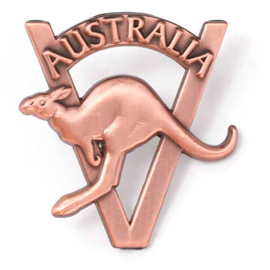 Recreated from the original victory penny sweetheart badges. This badge remembers 1945 and Australia's role in defeating tyranny in the Asia-Pacific region.  www.moralepatches.com.au