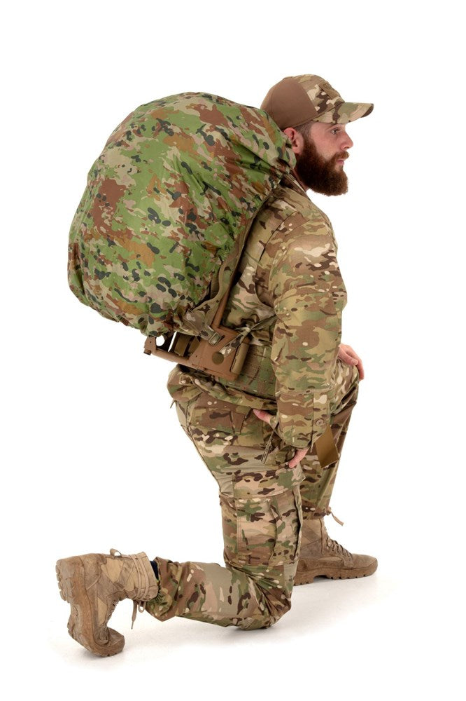 The VALHALLA pack rain cover is a durable protective lightweight layer that is an excellent addition to your kit. It provides superior protection from the elements, with the added Australian Compatible Camouflage (ACC) complimenting the new AMCU issued kit. Equiped with draw cord to secure the cover over the pack.