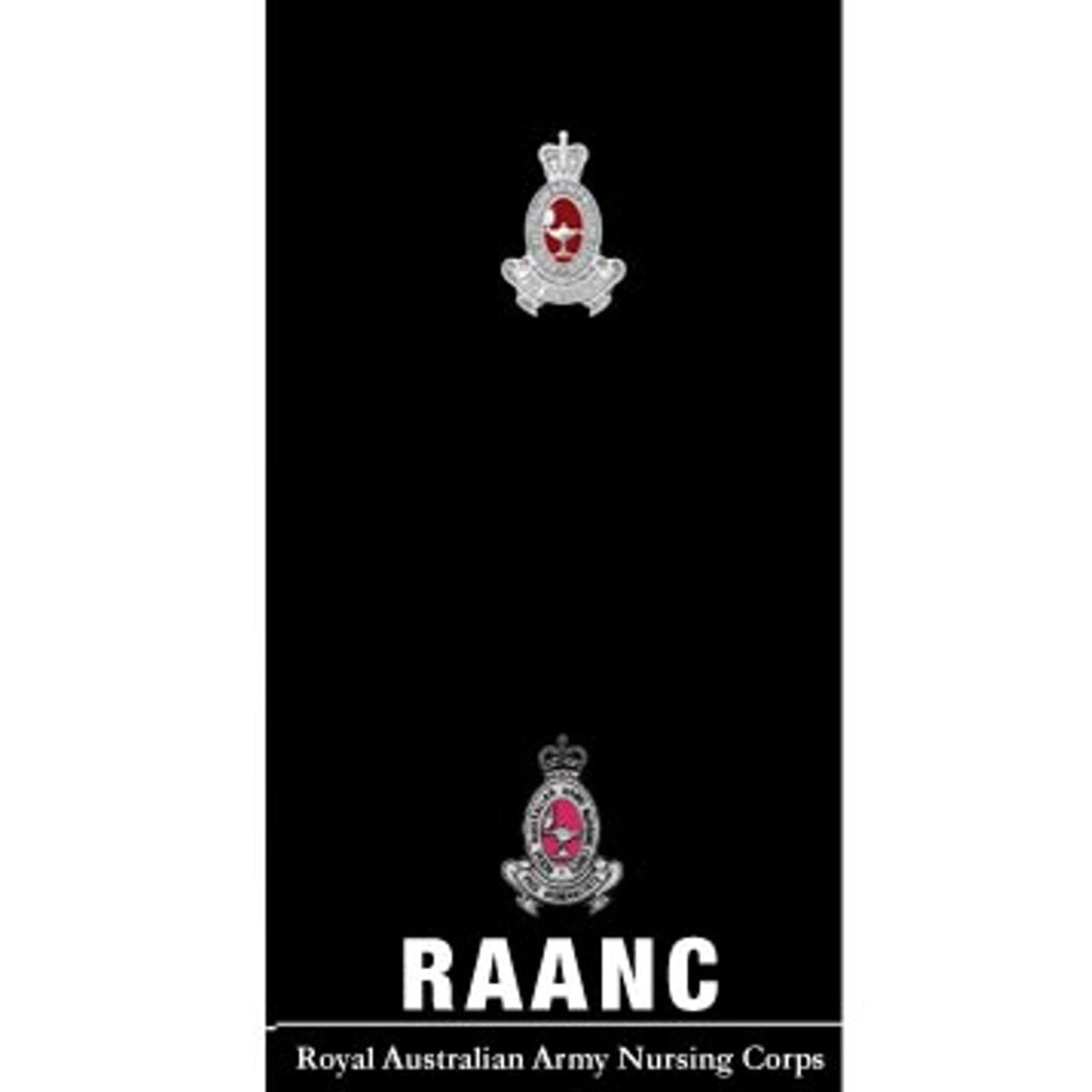 Royal Australian Army Nursing Corps (RAANC) 20mm full-colour enamel lapel pin. Displayed on a presentation card, this beautiful gold-plated lapel pin looks great on both jackets or caps. Add this lapel pin to your collection today.  Specifications:      Material: Full-colour enamel, gold-plated zinc alloy     Colour: Black, gold, silver     Size: 20mm www.moralepatches.com.au