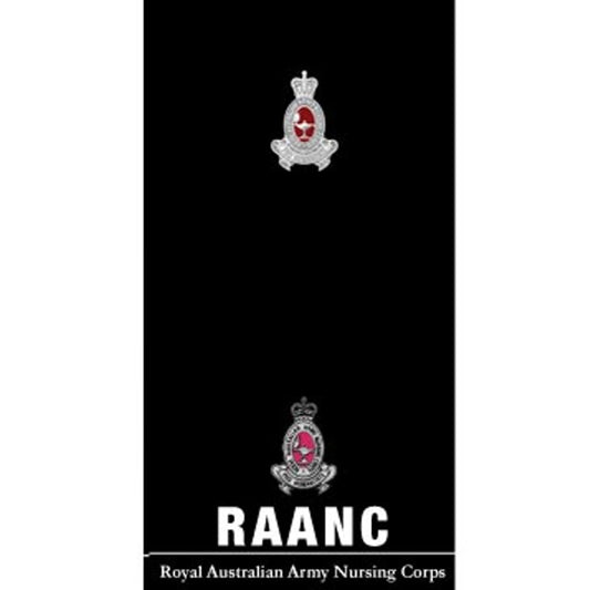 Royal Australian Army Nursing Corps (RAANC) 20mm full-colour enamel lapel pin. Displayed on a presentation card, this beautiful gold-plated lapel pin looks great on both jackets or caps. Add this lapel pin to your collection today.  Specifications:      Material: Full-colour enamel, gold-plated zinc alloy     Colour: Black, gold, silver     Size: 20mm www.moralepatches.com.au