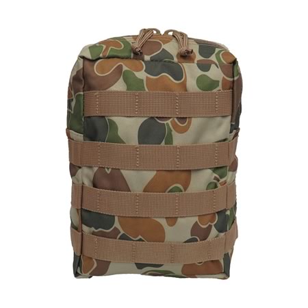 This rugged pouch can handle any challenge with 2LT SA canteen capacity and MOLLE capability. Press studs crafted from corrosion-resistant copper, plus drain holes in the base, make it an ideal companion for military, cadet, and outdoor activities. Its dimensions of 25x17x11cm give you ample storage! www.moralepatches.com.au