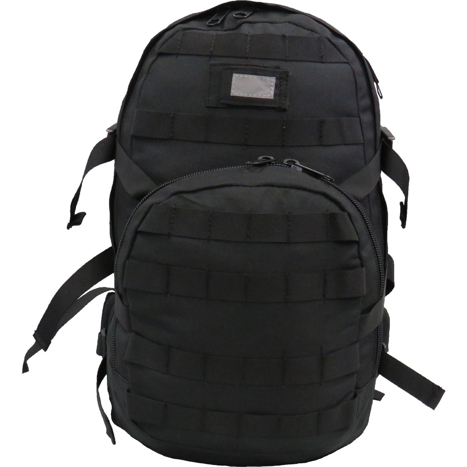 Tear drop style  Hydro facility behind harness  Second internal hydro pocket in main compartment  Bonus 2L wide mouth EVA bladder with neoprene hose cover  Main body front pocket with drainage holes  Internal front pocket with organiser  Heavy duty 900D 2 coats PU fabric  MOLLE compatible webbing plus side compression straps  External attachment points