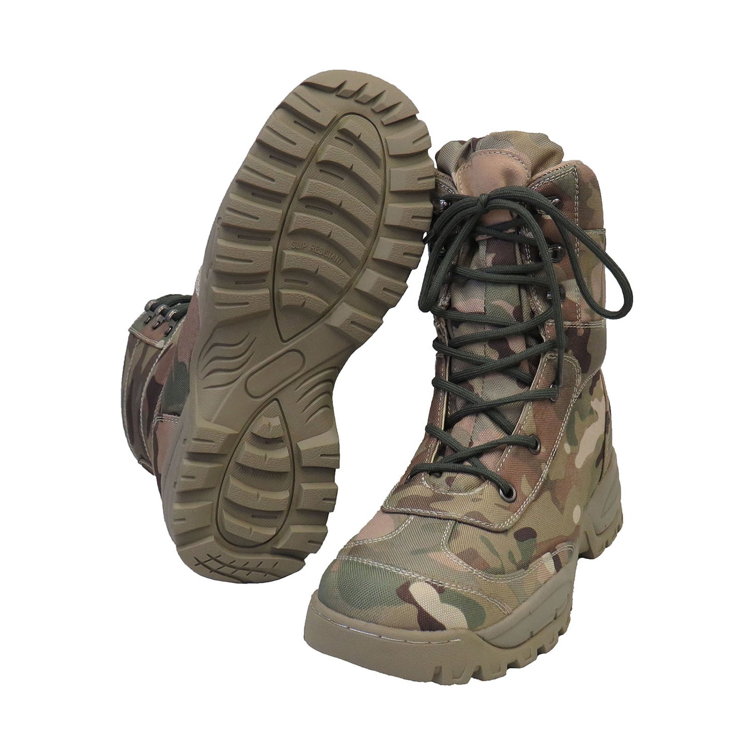 Featuring hard wearing, heavy duty nylon material with sewn in tongue, these boots are tough  With KB-Tex breathable lining, steel shank foot bed construction, shock absorbent comfort sole, supportive per-moulded full length mid sole and rubber phylon outsole you will not even know you are wearing them at all  Finished with webbingD and steel hook systems with round laces, these boots will survive even the toughest conditions.