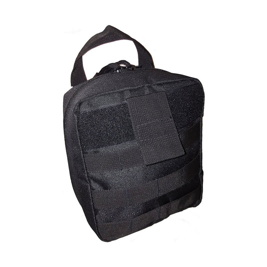 Great for bugout bags!  Emergency Medical Technician Pouch  Gear loops  Sleeve pocket  Elasticised sewn loops to hold medical gear  Sewn in flip out extendable mesh pocket which can be used as a emergency work area  20x16x8cm